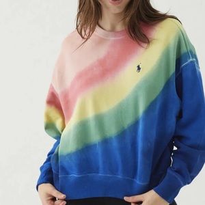 ❌SOLD❌Polo Ralph Lauren Women’s Striped Sweatshirt medium NWT pony
